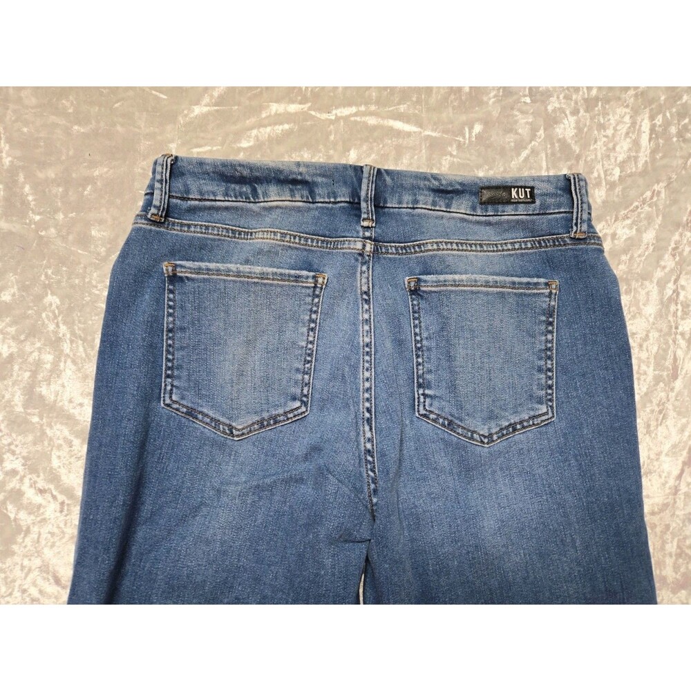 KUT from the Kloth Fab Ab Meg High-Rise Wide-Leg Toughness Wash Jeans Size 10 - Picture 10 of 16